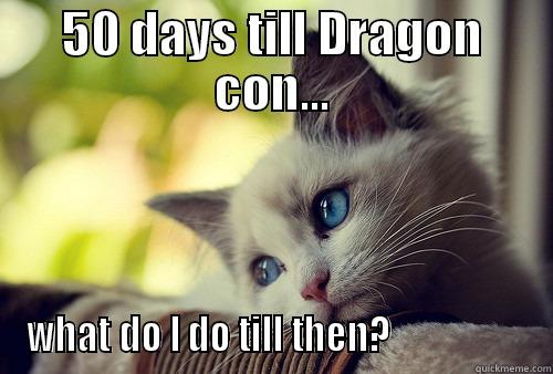 50 DAYS TILL DRAGON CON... WHAT DO I DO TILL THEN?                   First World Problems Cat