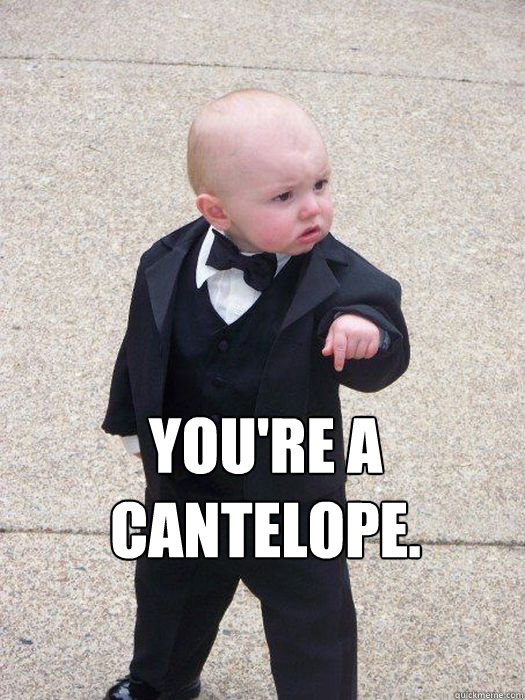 you're a cantelope.   Baby Godfather