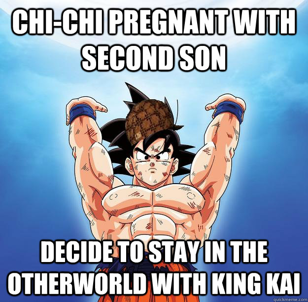 Chi-Chi pregnant with second son Decide to stay in the Otherworld with King Kai  Scumbag Goku