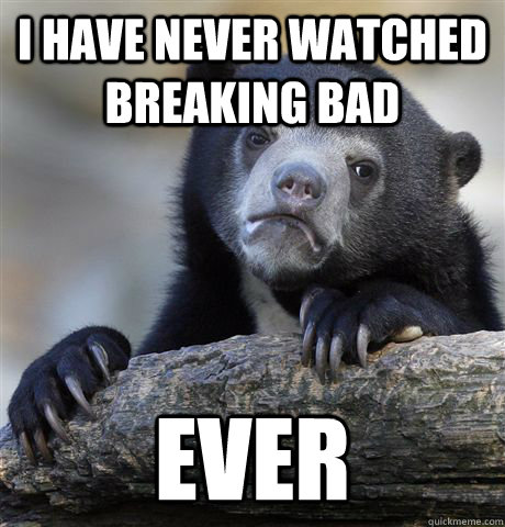 I have never watched Breaking Bad Ever  Confession Bear