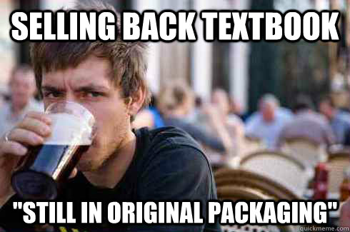 Selling back textbook 