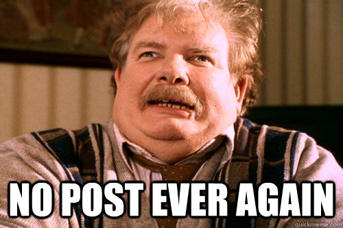  No post ever again  No post on sundays