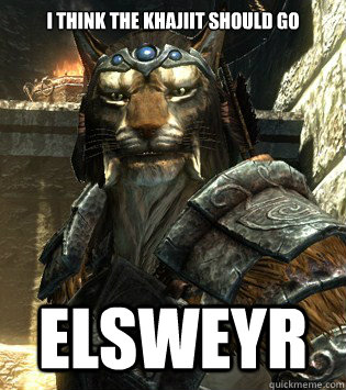 I think the khajiit should go ELSWEYR - I think the khajiit should go ELSWEYR  Khajiit Hate