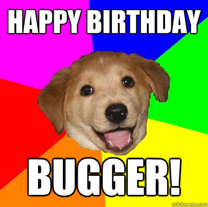 HAPPY BIRTHDAY Bugger!  Advice Dog