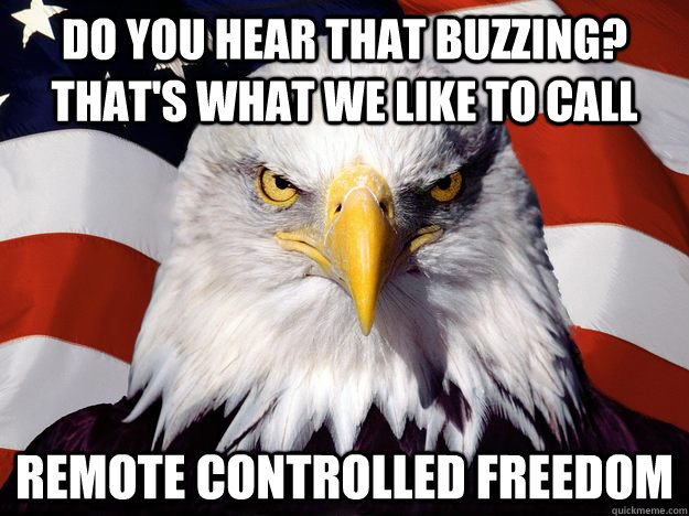 Do you hear that buzzing? That's what we like to call REMOTE CONTROLLED FREEDOM  Freedom Eagle