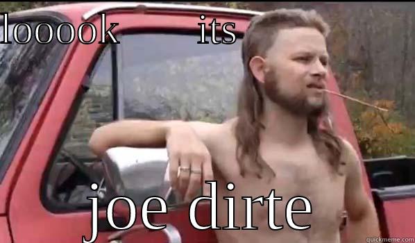 LOOOOK       ITS                  JOE DIRTE  Almost Politically Correct Redneck