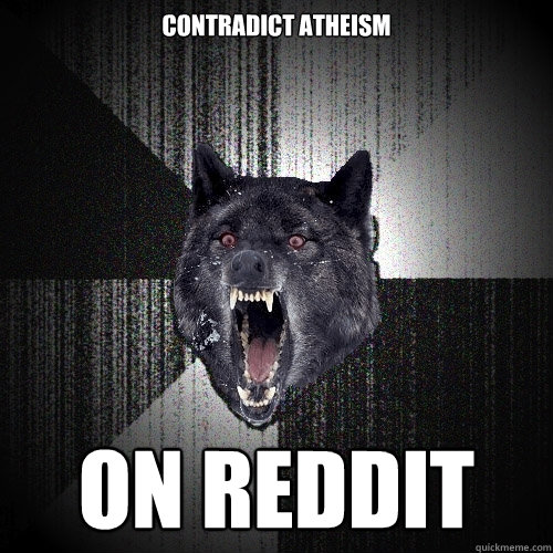 Contradict atheism on reddit  Insanity Wolf