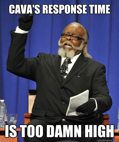 cava's response time is too damn high - cava's response time is too damn high  The Rent Is Too Damn High