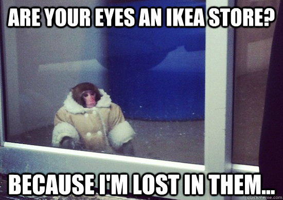 Are your eyes an ikea store? Because I'm lost in them...  