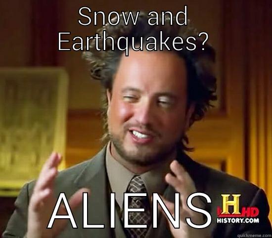 SNOW AND EARTHQUAKES? ALIENS Ancient Aliens