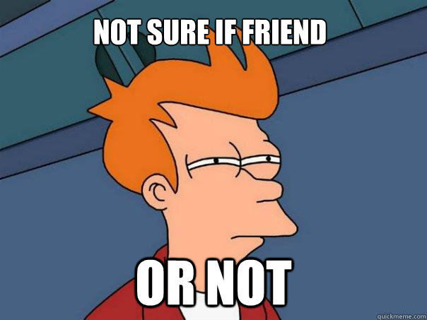 NOT SURE IF FRIEND OR NOT  Futurama Fry