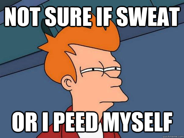 Not Sure if sweat Or I peed myself  Futurama Fry