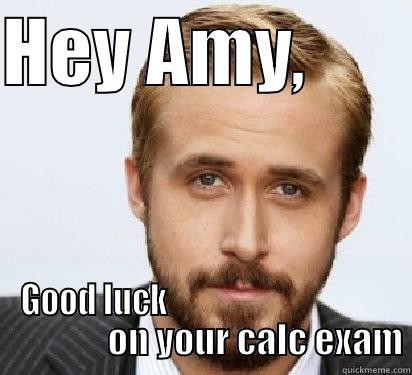 HEY AMY,        GOOD LUCK                                                  ON YOUR CALC EXAM Good Guy Ryan Gosling