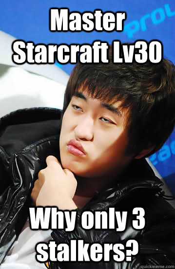 Master Starcraft Lv30 Why only 3 stalkers?  