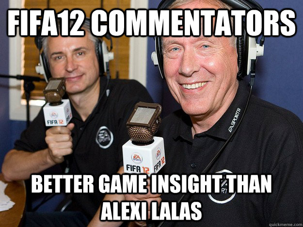 FIFA12 Commentators Better game insight than Alexi Lalas - FIFA12 Commentators Better game insight than Alexi Lalas  FIFA 12 commentators