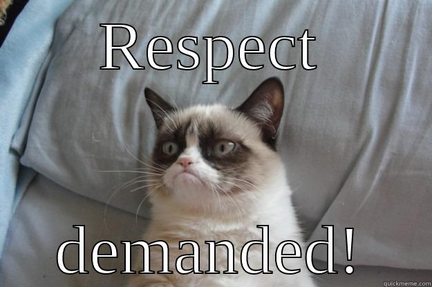 RESPECT DEMANDED! Grumpy Cat