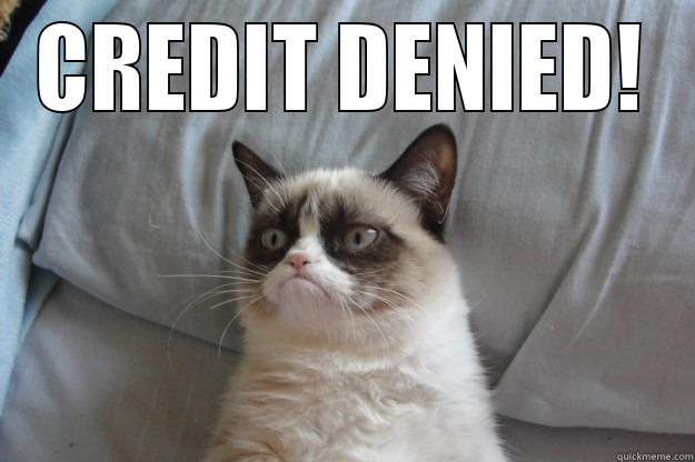 You want cedit... - CREDIT DENIED!  Grumpy Cat