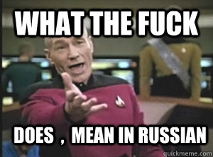 what the fuck does  ,  MEAN IN RUSSIAN  Annoyed Picard