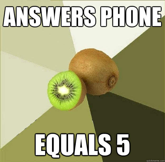 Answers Phone Equals 5  Unclear Meme Kiwi