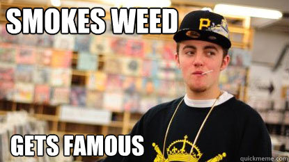 Smokes Weed Gets famous  Scumbag Mac Miller