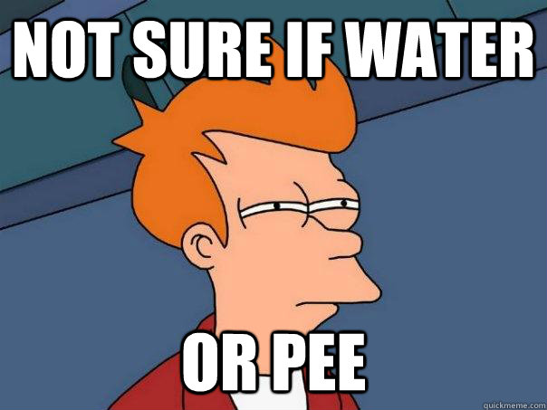 Not sure if water Or pee - Not sure if water Or pee  Futurama Fry