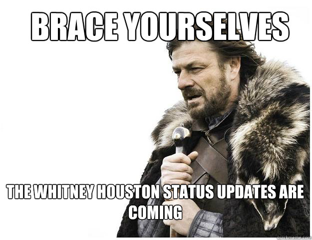 BRACE YOURSELVES THE WHITNEY HOUSTON STATUS UPDATES ARE COMING  Imminent Ned