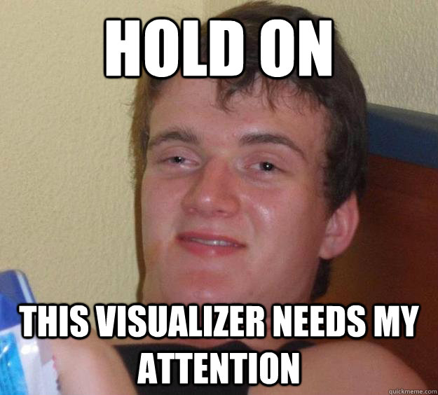 hold on this visualizer needs my attention  10 Guy