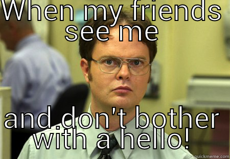 WHEN MY FRIENDS SEE ME AND DON'T BOTHER WITH A HELLO! Schrute