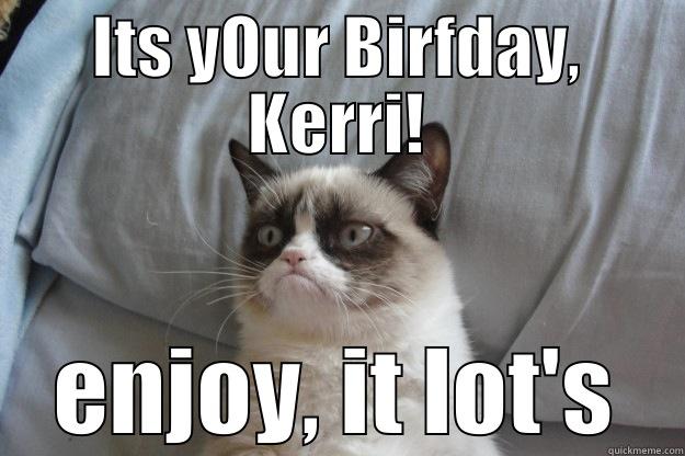 ITS YOUR BIRFDAY, KERRI! ENJOY, IT LOT'S Grumpy Cat