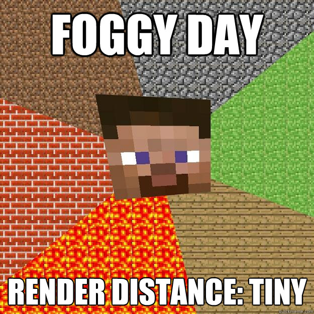 Foggy day Render distance: Tiny  Minecraft