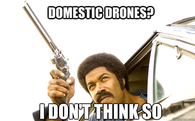 domestic drones? I don't think so  