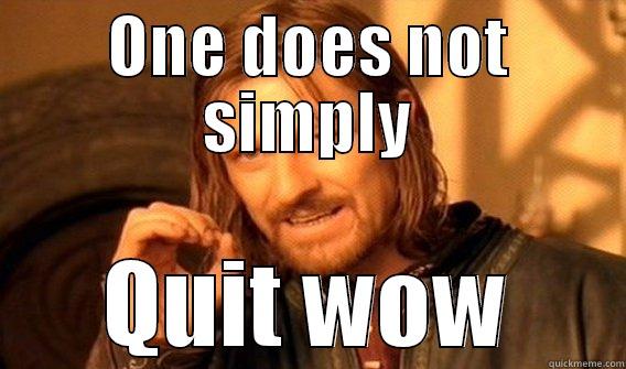 World of warcraft - ONE DOES NOT SIMPLY QUIT WOW One Does Not Simply