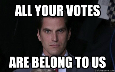 ALL YOUR VOTES ARE BELONG TO US  Menacing Josh Romney