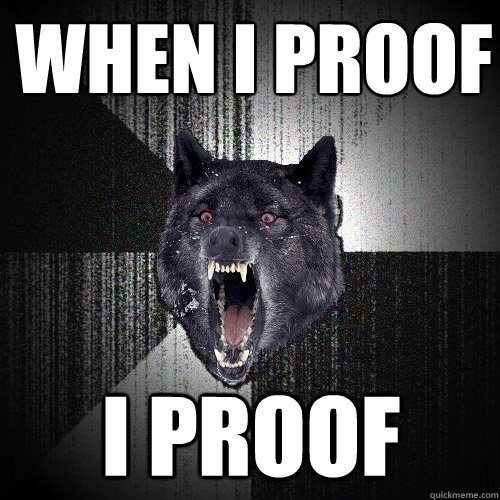 WHEN I PROOF I PROOF  Insanity Wolf