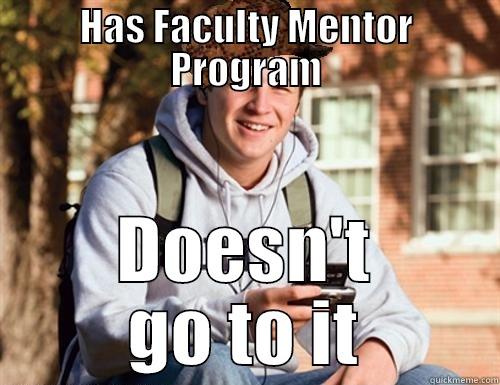 HAS FACULTY MENTOR PROGRAM DOESN'T GO TO IT College Freshman