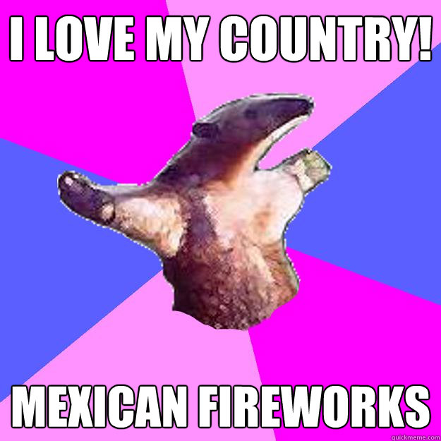 I love my country! Mexican Fireworks - I love my country! Mexican Fireworks  Property Damage Anteater