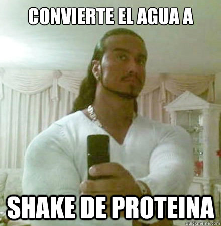 convierte el agua a shake de proteina  Guido Jesus