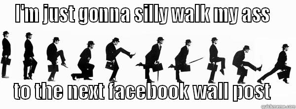 I'M JUST GONNA SILLY WALK MY ASS       TO THE NEXT FACEBOOK WALL POST      Misc