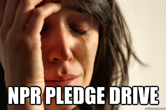  npr pledge drive -  npr pledge drive  First World Problems