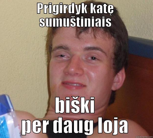 PRIGIRDYK KATĘ SUMUŠTINIAIS BIŠKI PER DAUG LOJA 10 Guy