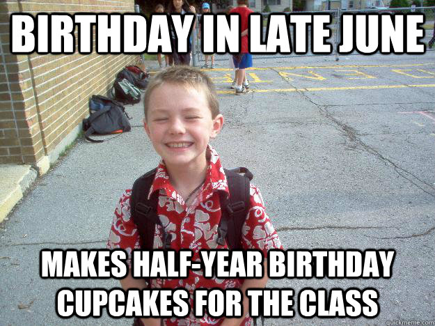 Birthday in late June Makes half-year birthday cupcakes for the class - Birthday in late June Makes half-year birthday cupcakes for the class  Best friend charlie