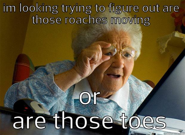 r u shore - IM LOOKING TRYING TO FIGURE OUT ARE THOSE ROACHES MOVING OR ARE THOSE TOES Grandma finds the Internet