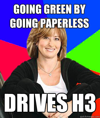 Going green by going paperless Drives H3  