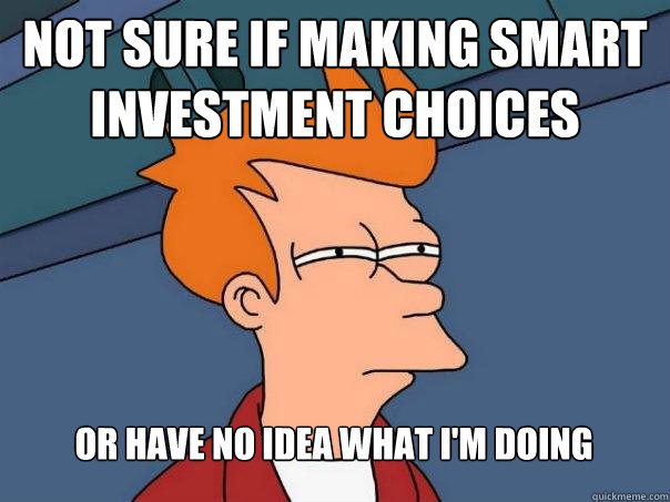 Not sure if making smart investment choices Or have no idea what i'm doing - Not sure if making smart investment choices Or have no idea what i'm doing  Futurama Fry