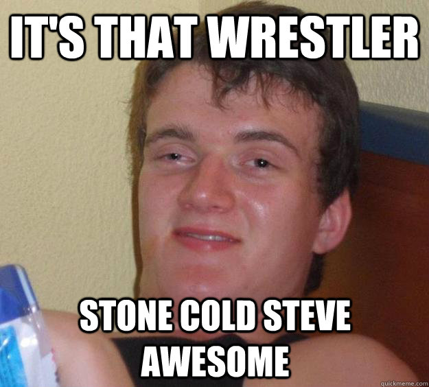 it's that wrestler stone cold steve awesome - it's that wrestler stone cold steve awesome  10 Guy
