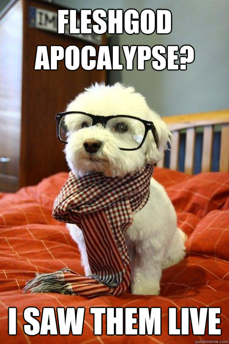 Fleshgod apocalypse? I saw them live  Hipster Dog