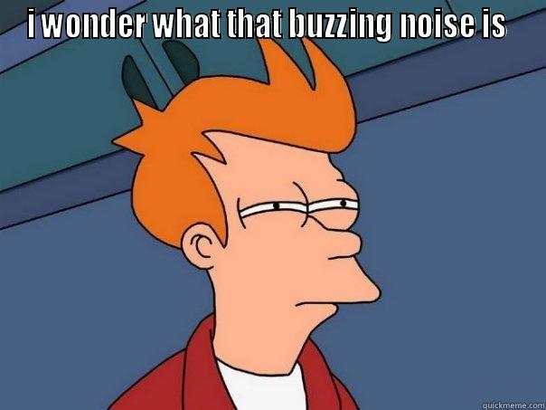 I WONDER WHAT THAT BUZZING NOISE IS   Futurama Fry