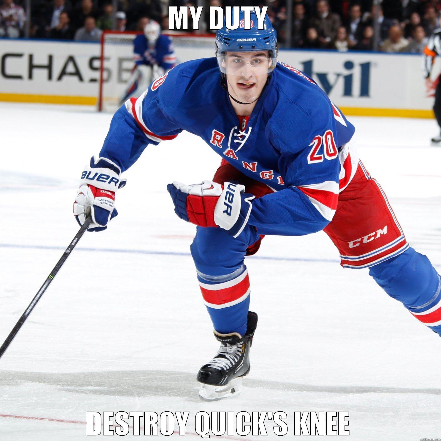 MY DUTY DESTROY QUICK'S KNEE Misc