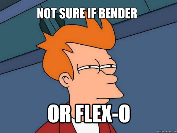 not sure if bender or flex-o  Futurama Fry