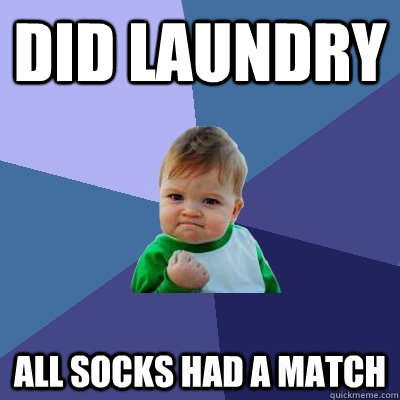 Did laundry all socks had a match  Success Kid